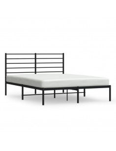 Giroletto con Testiera in Metallo Nero 120x190 cm 2