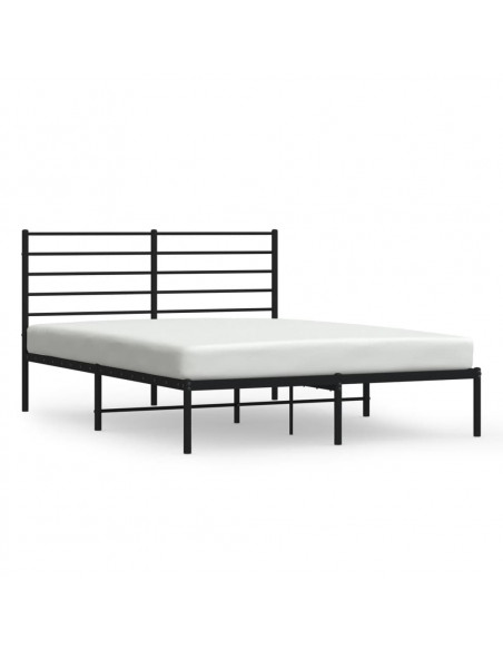 Giroletto con Testiera in Metallo Nero 120x190 cm