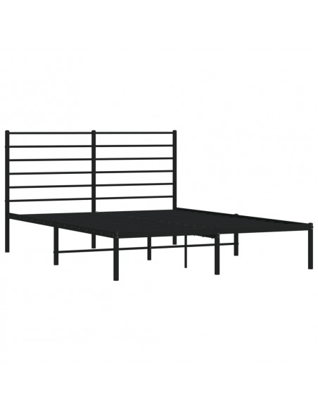 Giroletto con Testiera in Metallo Nero 120x190 cm