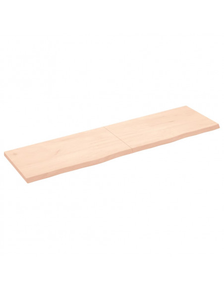Piano Bagno 180x50x(2-4) cm in Legno Massello Non Trattato