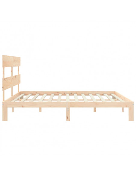 Giroletto con Testiera Super King Size in Legno Massello