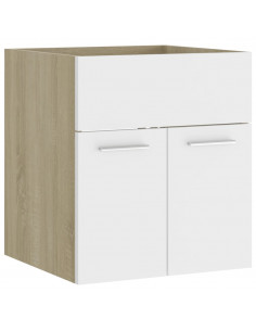 Mobile Sottolavabo Bianco Rovere Sonoma 41x38,5x46 Multistrato 2