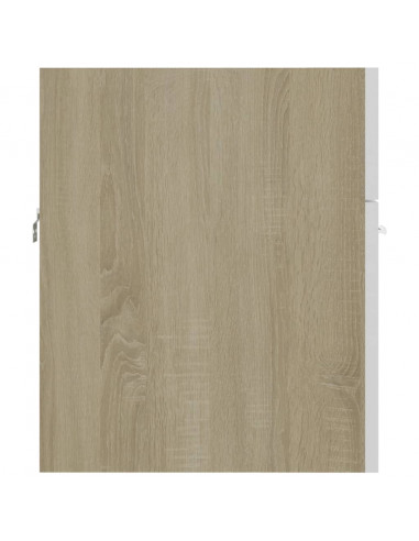 Mobile Sottolavabo Bianco Rovere Sonoma 41x38,5x46 Multistrato