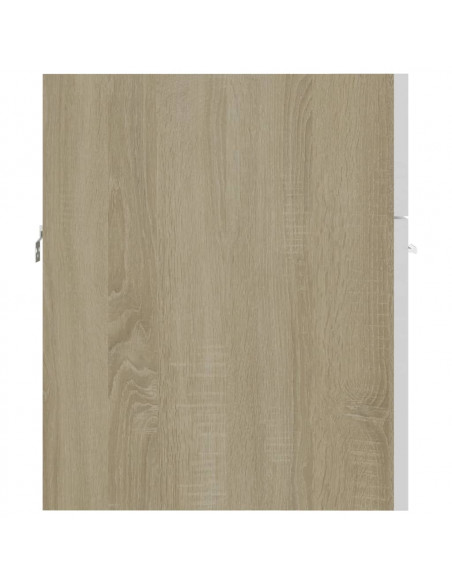 Mobile Sottolavabo Bianco Rovere Sonoma 41x38,5x46 Multistrato