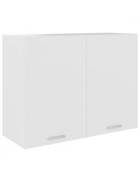 Mobile Pensile Bianco 80x31x60 cm in Legno Multistrato
