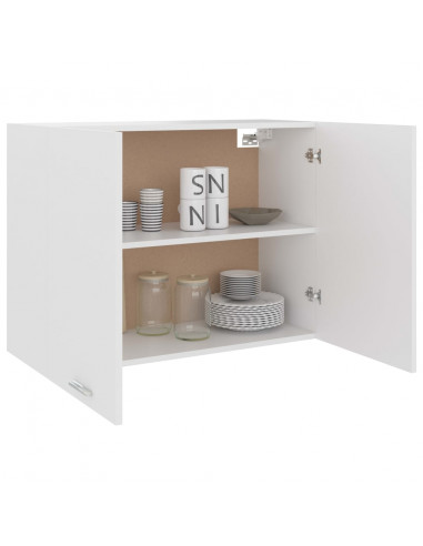 Mobile Pensile Bianco 80x31x60 cm in Legno Multistrato