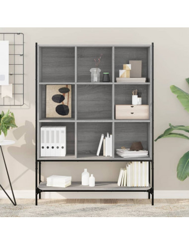 Libreria Grigio Sonoma 102x30x141,5 cm in Legno Multistrato