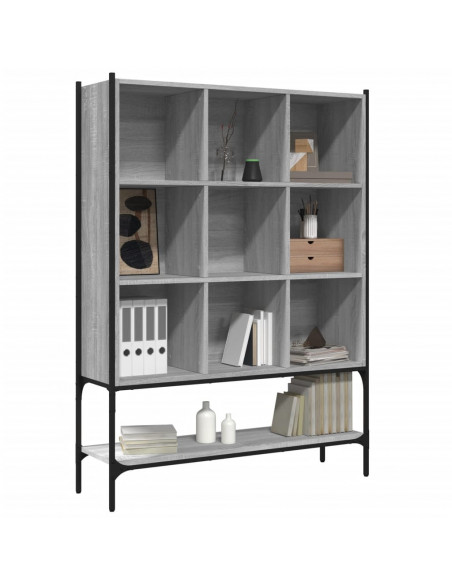 Libreria Grigio Sonoma 102x30x141,5 cm in Legno Multistrato