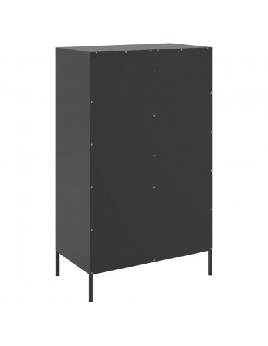 Credenza Nera 68x39x113 cm in Acciaio