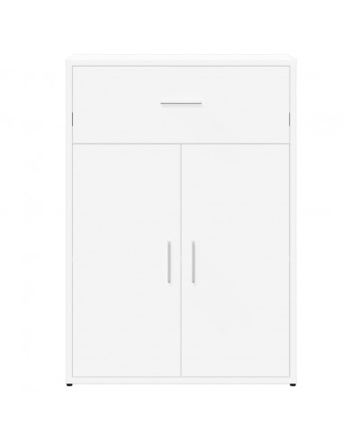 Credenze 2 pz Bianche 60x30x84 cm in Legno Multistrato