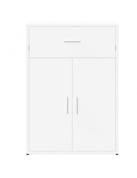 Credenze 2 pz Bianche 60x30x84 cm in Legno Multistrato