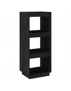 Libreria/Divisorio Nero 40x35x103 cm in Legno Massello di Pino 2