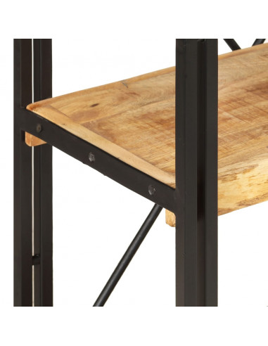 Libreria a 3 Ripiani 60x30x80 cm in Legno Massello di Mango