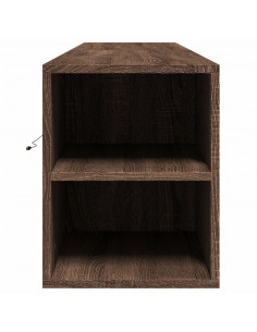Mobile TV a Parete con LED Rovere Marrone 180x31x39,5 cm 2