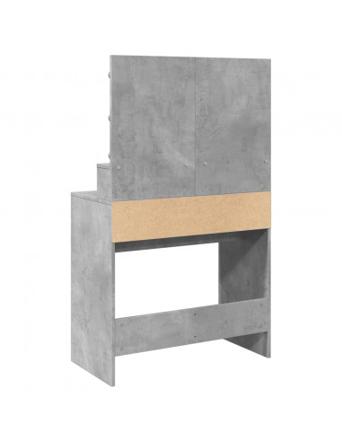 Toeletta con LED Grigio Cemento 80x41x134,5 cm