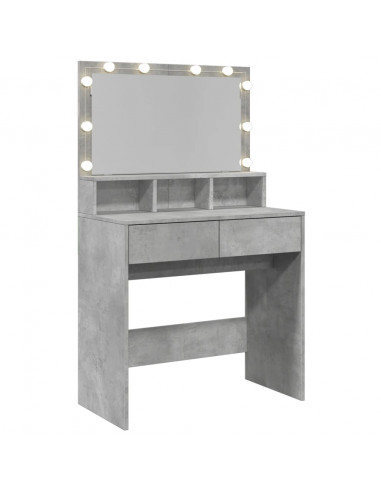 Toeletta con LED Grigio Cemento 80x41x134,5 cm