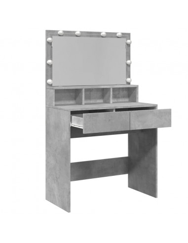 Toeletta con LED Grigio Cemento 80x41x134,5 cm