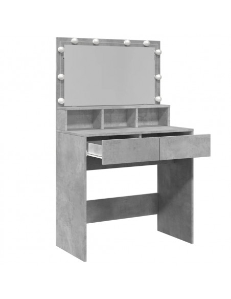 Toeletta con LED Grigio Cemento 80x41x134,5 cm