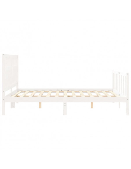 Giroletto con Testiera Bianco King Size in Legno Massello