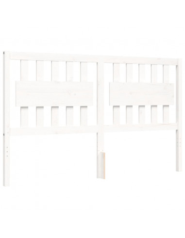 Giroletto con Testiera Bianco King Size in Legno Massello