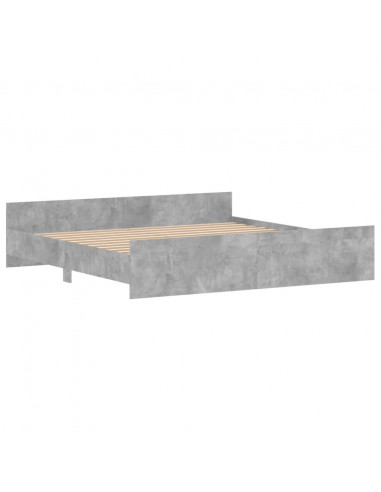 Giroletto con Testiera e Pediera Grigio Cemento 200x200 cm