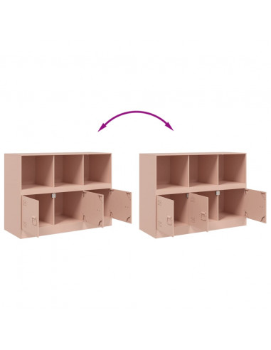 Credenza Rosa 99x39x73 cm in Acciaio