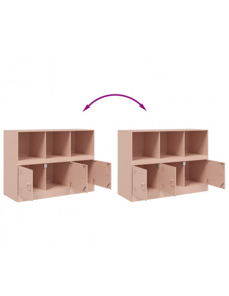 Credenza Rosa 99x39x73 cm in Acciaio