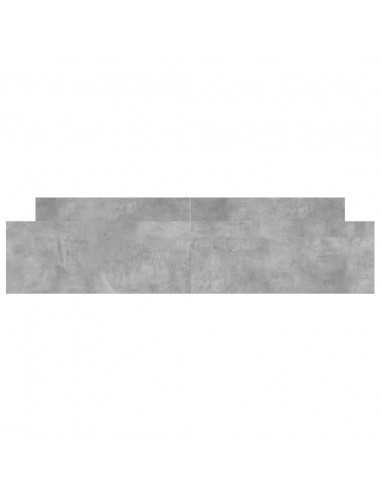 Giroletto con Testiera e Pediera Grigio Cemento 200x200 cm