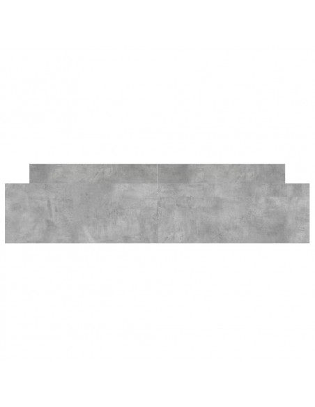 Giroletto con Testiera e Pediera Grigio Cemento 200x200 cm