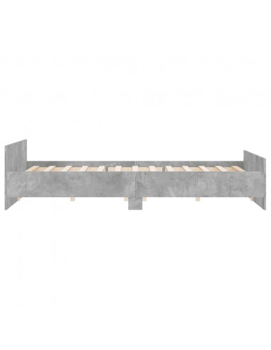 Giroletto con Testiera e Pediera Grigio Cemento 200x200 cm