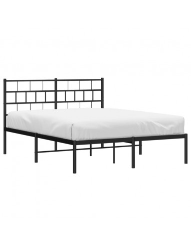 Giroletto con Testiera in Metallo Nero 140x190 cm