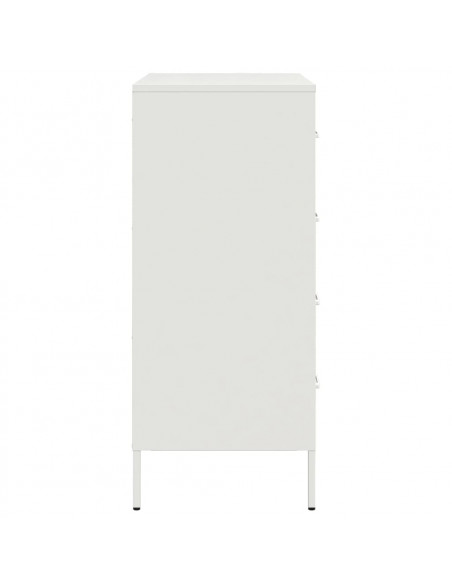Credenza Bianca 68x39x89 cm in Acciaio