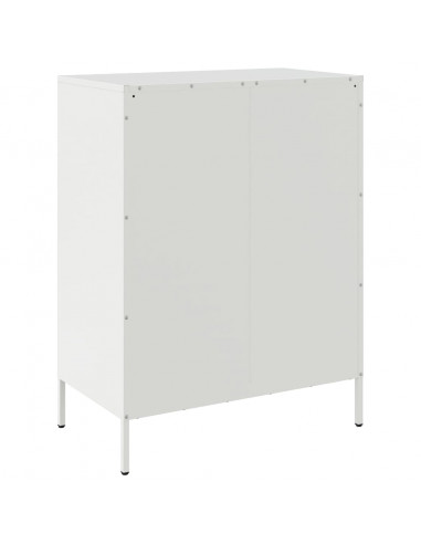 Credenza Bianca 68x39x89 cm in Acciaio