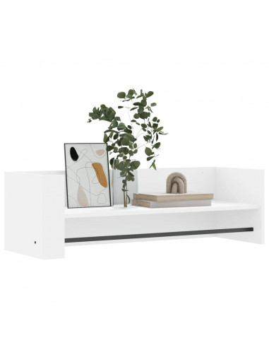 Scaffale a Parete Bianco 100x35x30,5 cm in Legno Multistrato