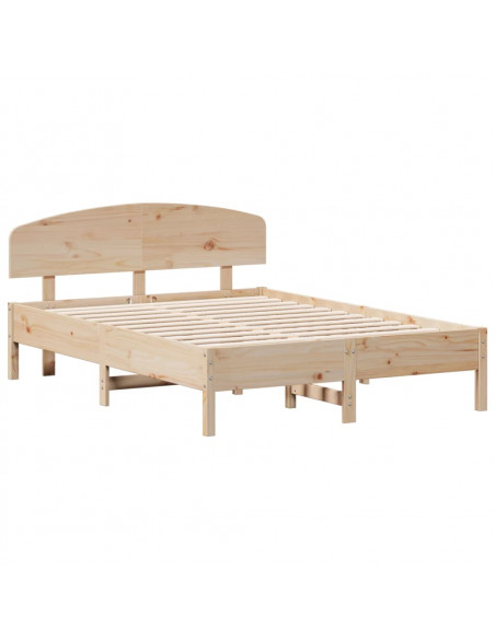 Giroletto con Testiera 135x190 cm in Legno Massello di Pino