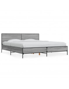 Giroletto Grigio Sonoma 200x200 cm in Legno Multistrato Metallo 2