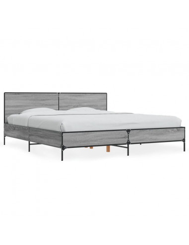 Giroletto Grigio Sonoma 200x200 cm in Legno Multistrato Metallo