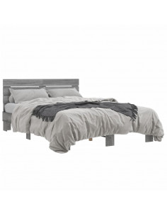 Giroletto Grigio Sonoma 120x200 cm in Legno Multistrato Metallo 2