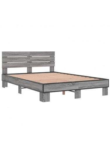 Giroletto Grigio Sonoma 120x200 cm in Legno Multistrato Metallo