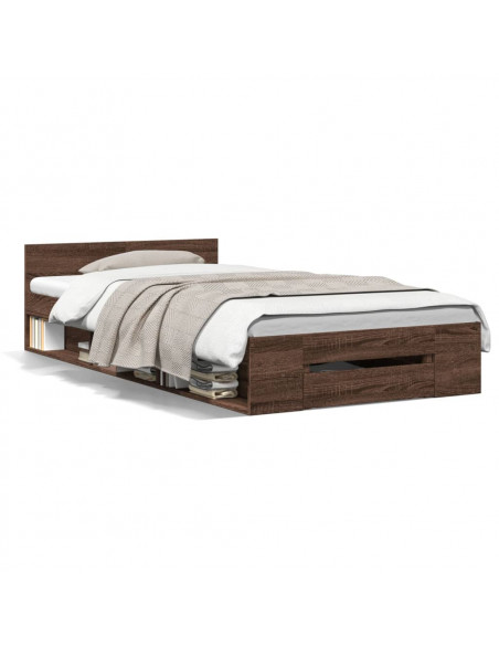 Giroletto Cassetto Rovere Marrone 90x190 cm Legno Multistrato