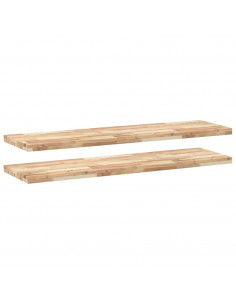 Mensole da Parete 2 pz 140x40x4 cm Legno Acacia Non Trattato 2