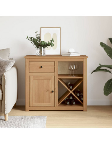 Credenza con Cassetto Panama 93x40x80 cm Legno Massello di Pino