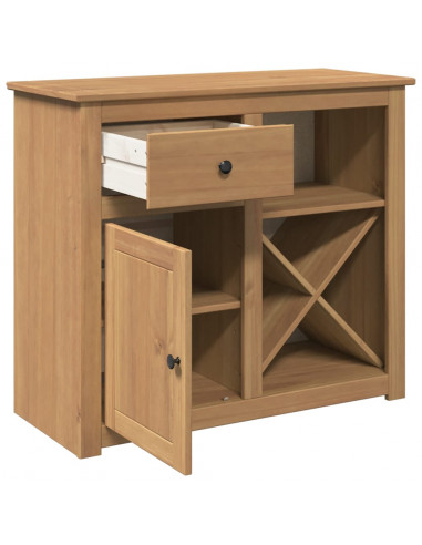 Credenza con Cassetto Panama 93x40x80 cm Legno Massello di Pino