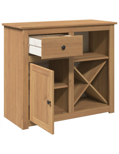 Credenza con Cassetto Panama 93x40x80 cm Legno Massello di Pino