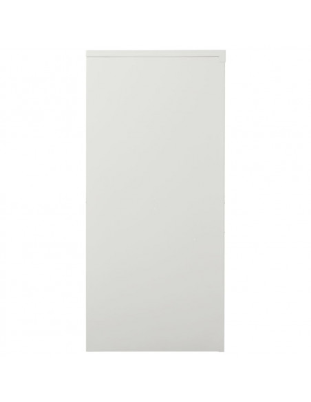 Armadio con Ante Scorrevoli Grigio Chiaro 90x40x90cm in Acciaio