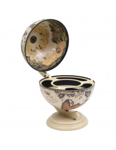 Minibar da Tavola a Globo Supporto per Vini in Eucalipto Bianco 2