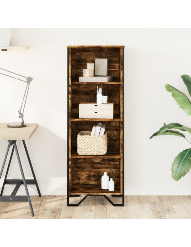 Libreria Rovere Fumo 50x31x137,5 cm in Truciolato
