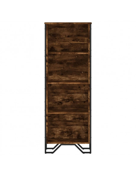 Libreria Rovere Fumo 50x31x137,5 cm in Truciolato