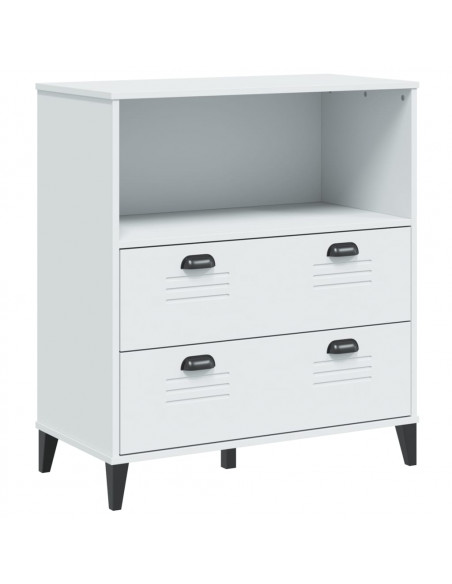 Libreria VIKEN Bianca 80x40x90 cm in Legno Massello di Pino