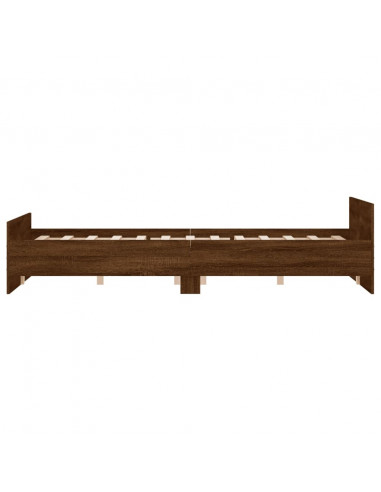 Giroletto con Testiera e Pediera Rovere Marrone 140x200 cm